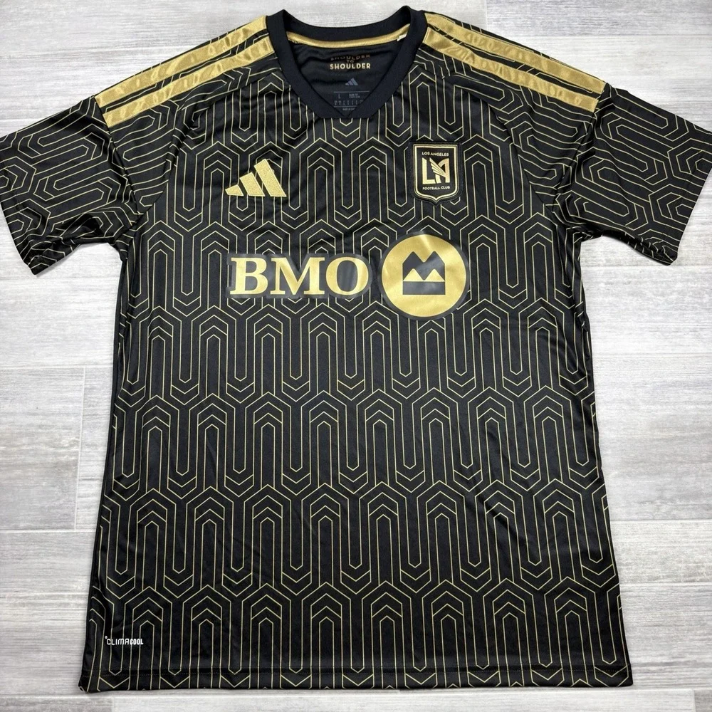 LAFC Adidas Black Gold Home Jersey 26/27 Size Large Slimfit JL6806 Soccer Futbol
